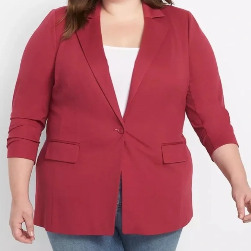 Lane Bryant Ponte One-Button Blazer 18 NWOT
